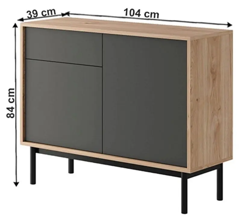 Tumba Mobhaus Bergen BK104 (Jackson Hickory Oak/Graphite)
