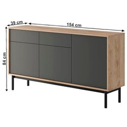 Tumba Mobhaus Bergen BK154 (Jackson Hickory Oak/Graphite) Thumb