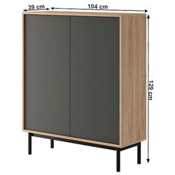 Dulap Mobhaus Bergen BKD104 (Jackson Hickory Oak/Graphite) Thumb