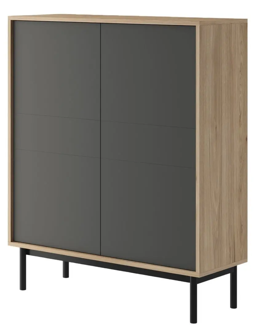 Dulap Mobhaus Bergen BKD104 (Jackson Hickory Oak/Graphite)