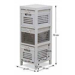 Comoda Mobhaus Bibi 3 (White/Gray) Thumb