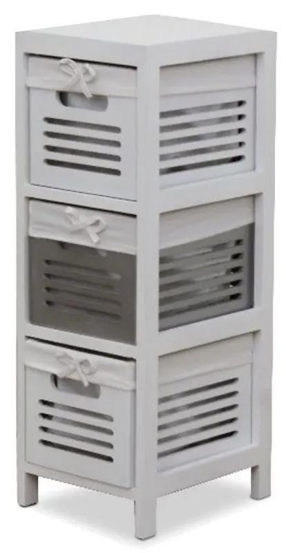 Comoda Mobhaus Bibi 3 (White/Gray)