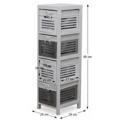 Комод Mobhaus Bibi 4 (White/Gray) Thumb