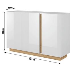 Tumba Mobhaus City (White/Grandson Oak/White Gloss) Thumb