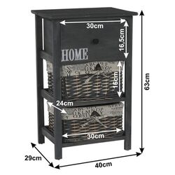 Comoda Mobhaus Darkie 2 (Gray-Brown) Thumb