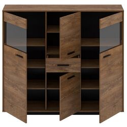 Dulap Tempo Kondela Delis K (Bolzano Oak/Black) Thumb