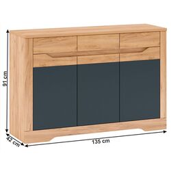 Тумба Mobhaus Fidel E (Craft Oak Golden/Graphite Gray) Thumb