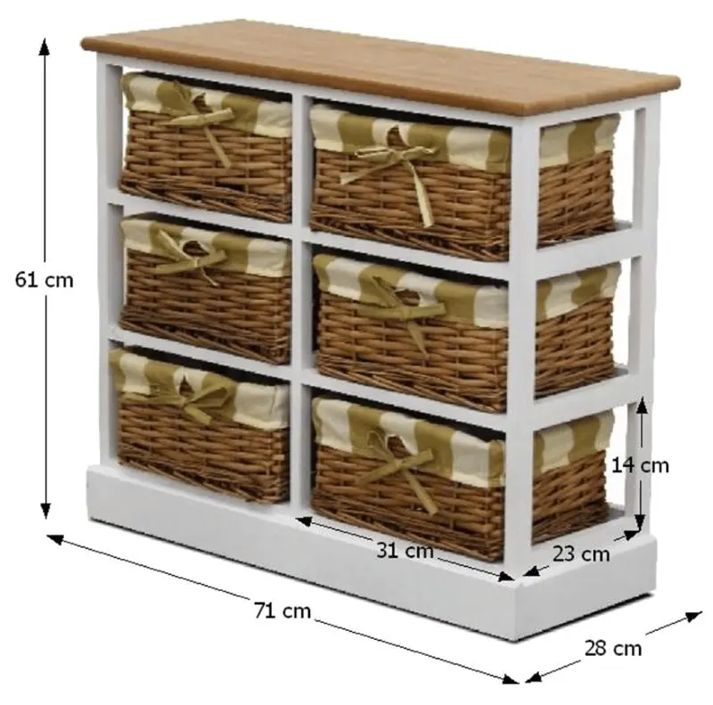 Comoda Mobhaus Ginger 1 (White/Honey)