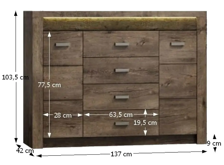 Тумба Tempo Kondela Infinity I-07 (Ash Dark) - 2