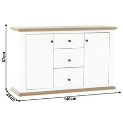 Тумба Mobhaus Leon MZ11 (White/Grand Oak) Thumb