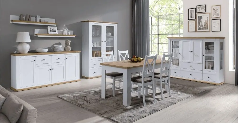 Тумба Mobhaus Leon MZ9 (White/Grand Oak)