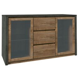 Tumba Mobhaus Montana K2D (Lefkas Oak Dark/Gray Smooth)