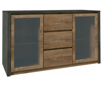 Тумба Mobhaus Montana K2D (Lefkas Oak Dark/Gray Smooth)