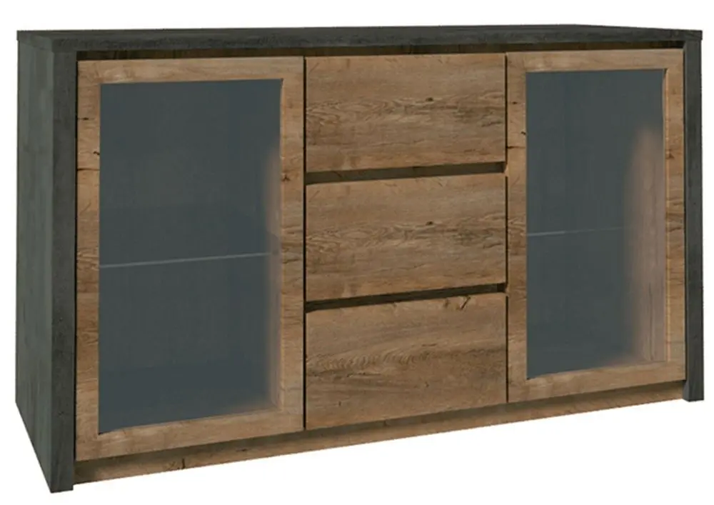 Тумба Mobhaus Montana K2D (Lefkas Oak Dark/Gray Smooth)