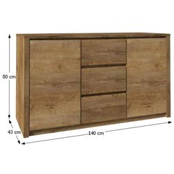 Tumba Mobhaus Montana K2DP (Lefkas Oak Dark) Thumb