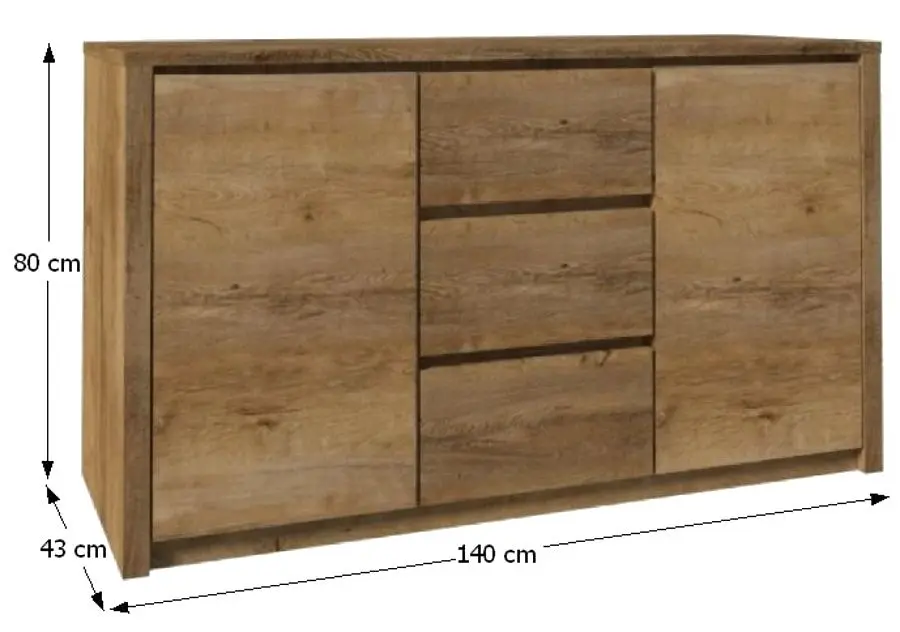 Tumba Mobhaus Montana K2DP (Lefkas Oak Dark)