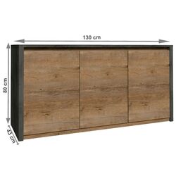 Tumba Mobhaus Montana K3D (Lefkas Oak Dark/Gray Smooth) Thumb
