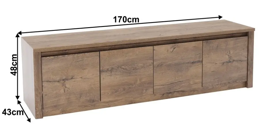 Tumba TV Mobhaus Montana K4D (Lefkas Oak)