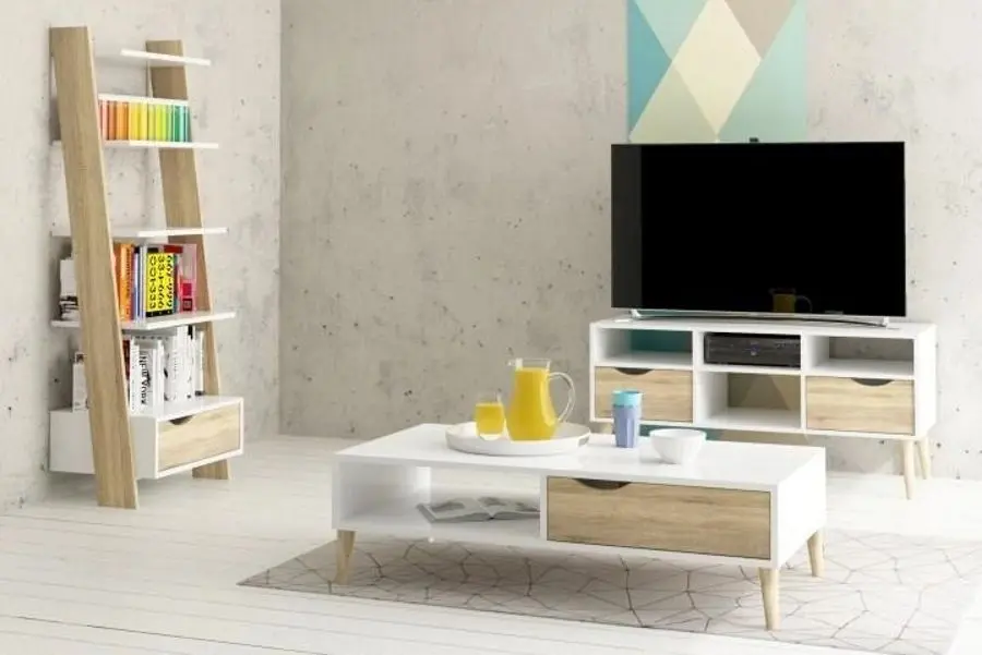 Tumba Tempo Kondela Oslo 75387 (Sonoma Oak/White) - 9