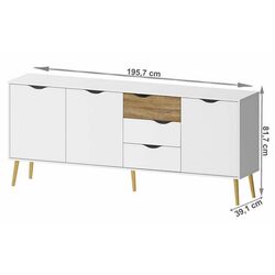 Tumba Tempo Kondela Oslo 75454 (Sonoma Oak/White) Thumb