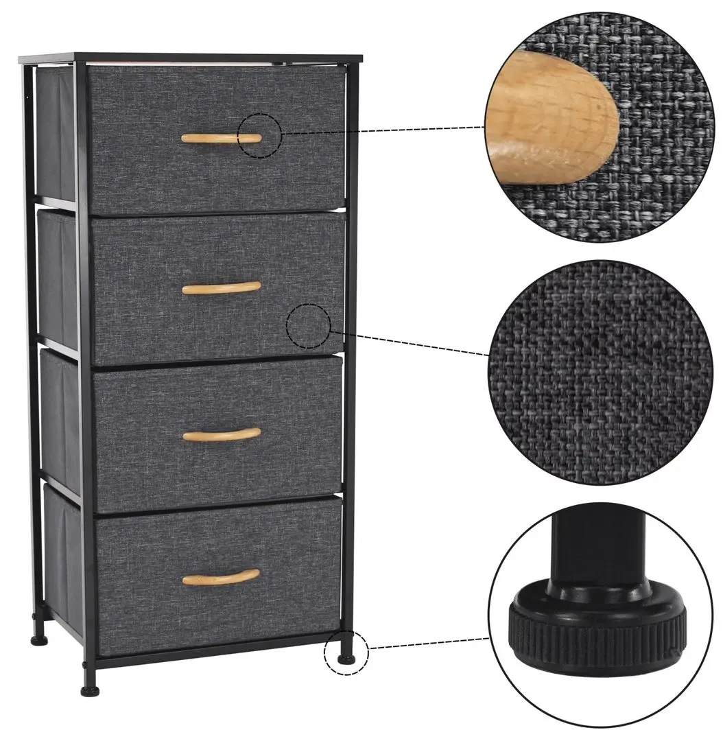 Комод Mobhaus Palmera Typ 2 (Dark Gray/Black)