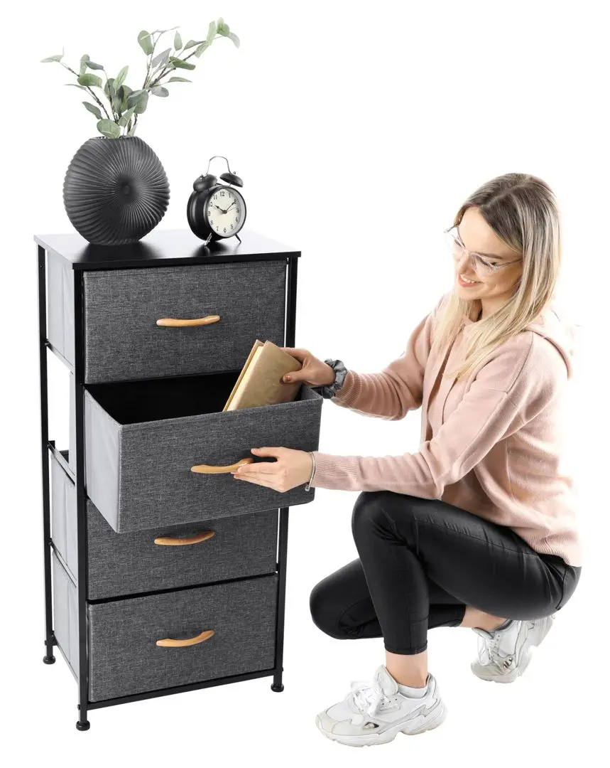 Комод Mobhaus Palmera Typ 2 (Dark Gray/Black)