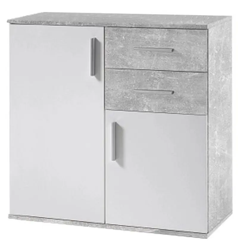 Тумба Tempo Kondela Poppy 4 (White/Concrete)