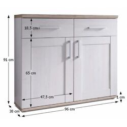 Тумба Mobhaus Provensal (White/Sanremo Oak) Thumb