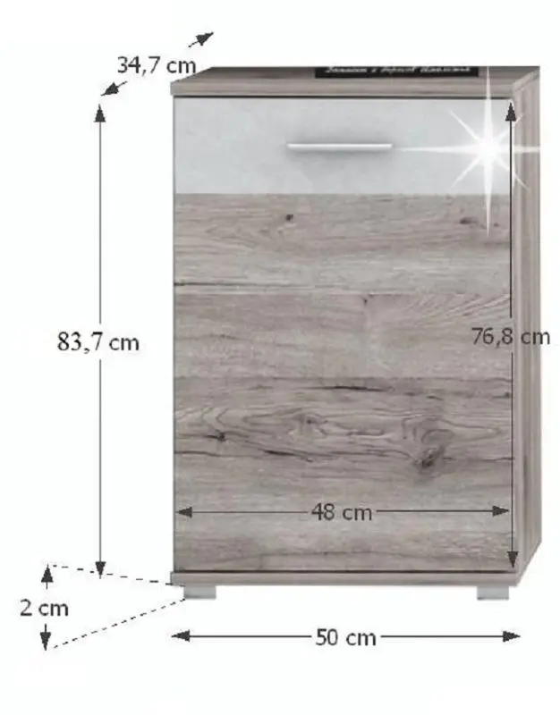 Tumba Mobhaus Rachel Typ 1 (Canyon Oak/Gloss)