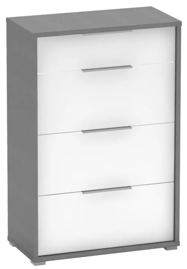 Комод Tempo Kondela Rioma New Typ 22 (Graphite/White)