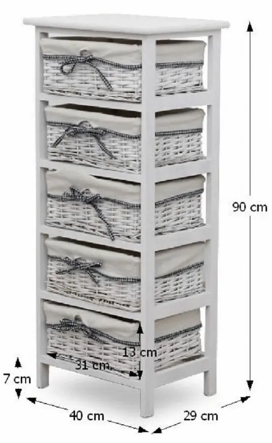 Комод Mobhaus Ruby 5 (Old White)