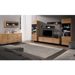 Comoda Mobhaus Siran Typ 5 (Lefkas Oak/Black) Thumb