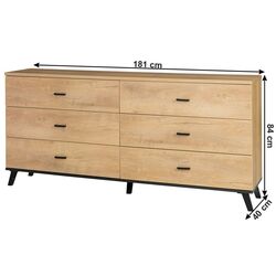 Comoda Mobhaus Siran Typ 5 (Lefkas Oak/Black) Thumb