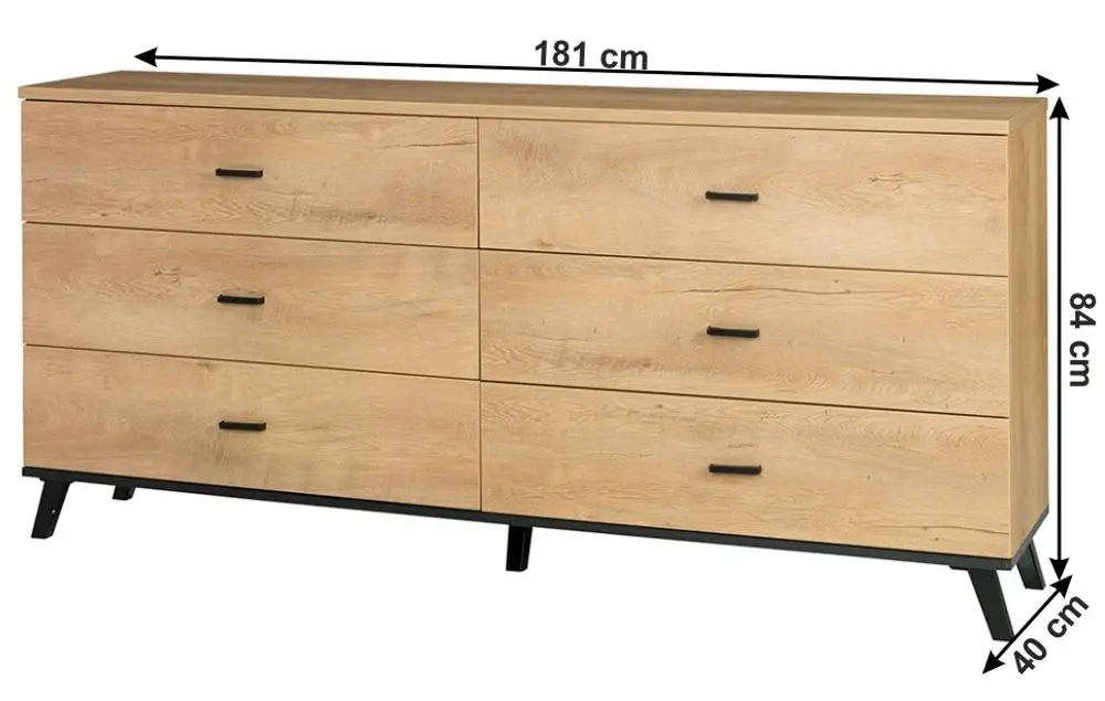 Comoda Mobhaus Siran Typ 5 (Lefkas Oak/Black) - 3