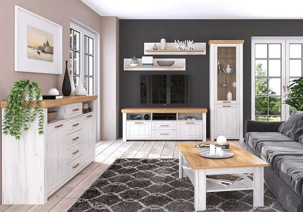 Тумба Tempo Kondela Sudbury J (Craft Oak Golden/Craft Oak White) - 4