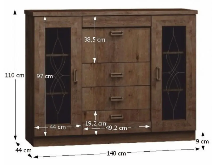 Tumba Tempo Kondela Tedy Typ T14 (Lefkas Oak)