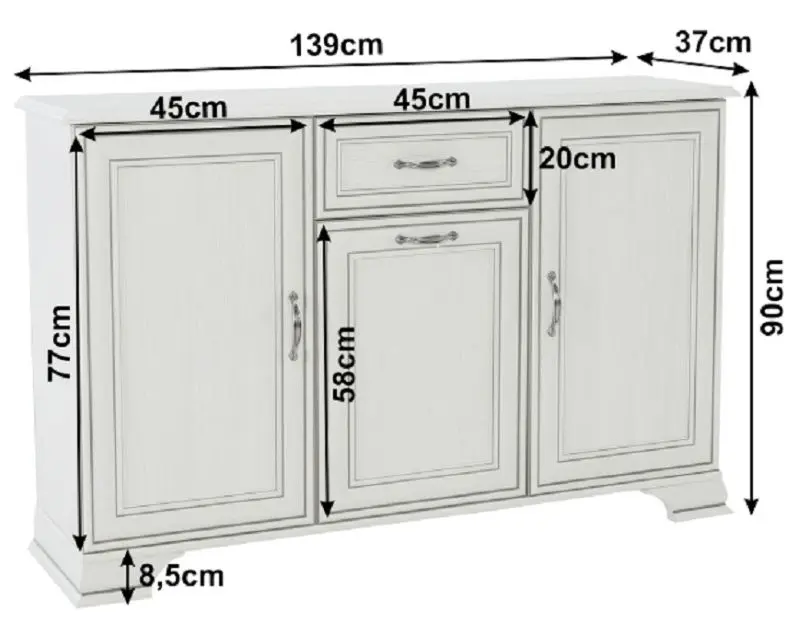 Tumba Mobhaus Tiffy 08 3D1S (Woodline Cream)