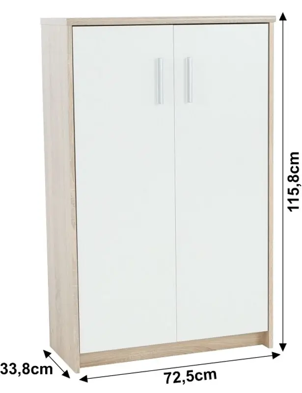 Шкаф Mobhaus Johan 2 New 13 (Sonoma Oak/White)