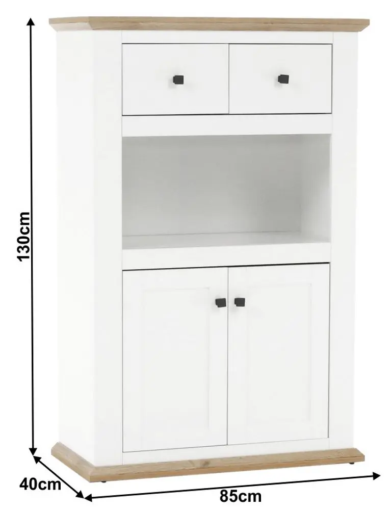 Dulap Mobhaus Leon MZ8 (White/Grand Oak)