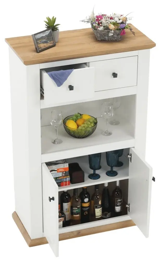 Dulap Mobhaus Leon MZ8 (White/Grand Oak)