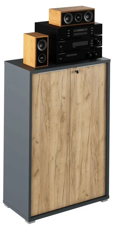 Dulap Tempo Kondela Rioma New Typ 09 (Graphite/Artisan Oak)