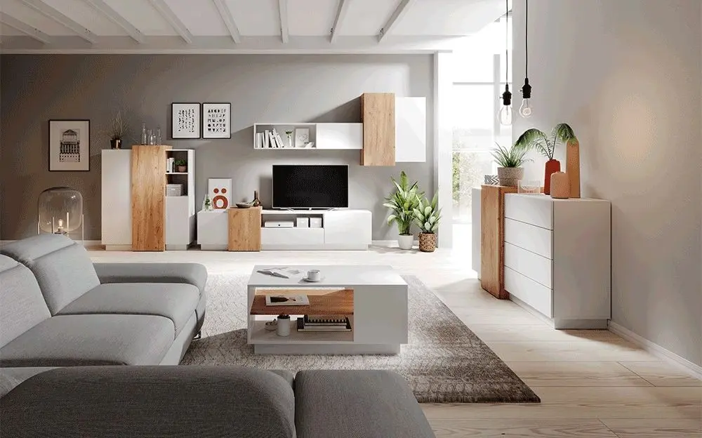 Tumba Mobhaus Trio 3D (White/Craft Oak Golden)