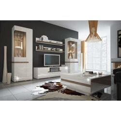 Dulap suspendat Mobhaus Lynatet Typ 65 (White Extra High Gloss/Sonoma Oak Truffle Dark) Thumb