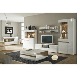 Dulap suspendat Mobhaus Lynatet Typ 65 (White Extra High Gloss/Sonoma Oak Truffle Dark) Thumb