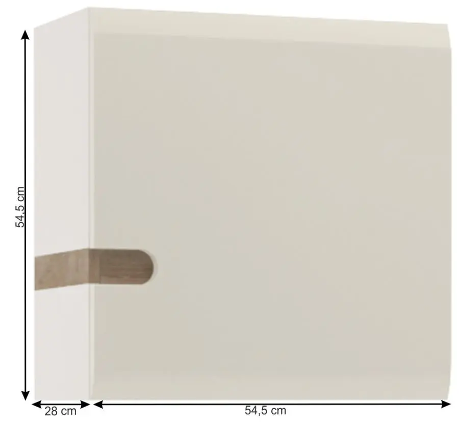 Dulap suspendat Mobhaus Lynatet Typ 65 (White Extra High Gloss/Sonoma Oak Truffle Dark) - 6