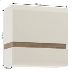 Dulap suspendat Mobhaus Lynatet Typ 66 (White Extra High Gloss/Sonoma Oak Truffle Dark) Thumb