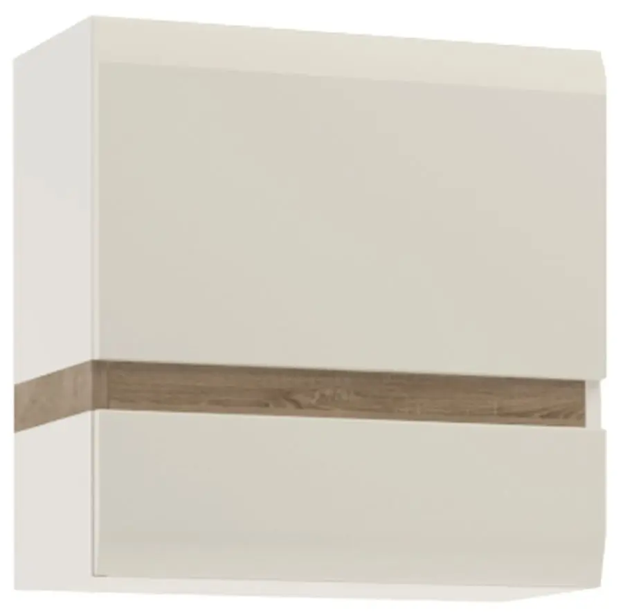 Dulap suspendat Mobhaus Lynatet Typ 66 (White Extra High Gloss/Sonoma Oak Truffle Dark)