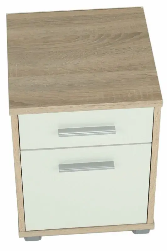 Tumba cu rotile Mobhaus Johan 2 New 07 (Sonoma Oak/White)