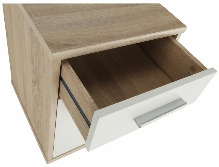 Tumba cu rotile Mobhaus Johan 2 New 07 (Sonoma Oak/White)