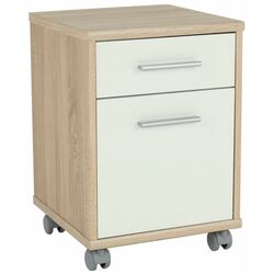 Tumba cu rotile Mobhaus Johan 2 New 07 (Sonoma Oak/White)